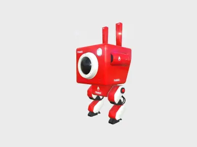 Robot C9 Firebot - Sentinel Character SciFi Design Low-poly 3D model