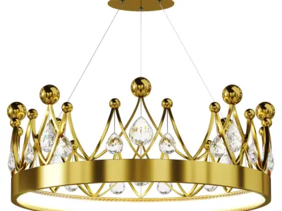 Crown Chandelier Low-poly 3D model