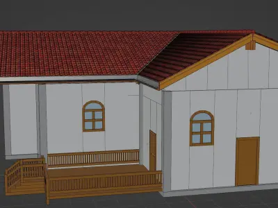 Retro house 3D model buy