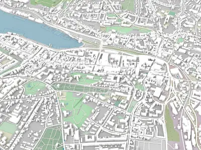 Cityscape Flensburg Germany 3D model