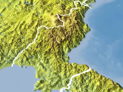 Japan High resolution 3D relief maps 3D model