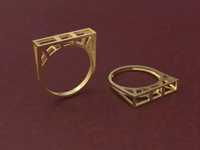 Minimalist Ring DM-28 3D print model