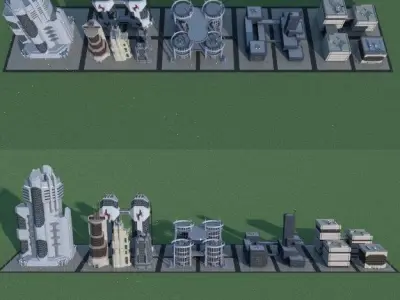 SpiderWare City Blocks 1-5 3D model
