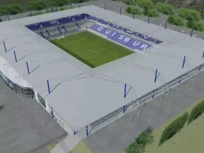 MSV Arena - Duisburg - Germany Low-poly 3D model