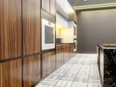 Kitchen Modern Low-poly 3D model