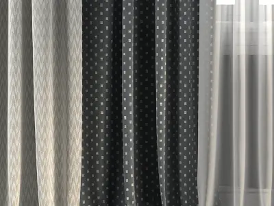 Curtain Set 268 3D model