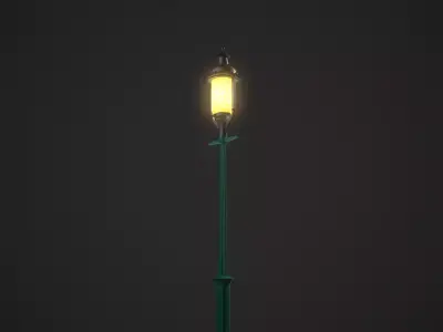 Gas Streetlamp - Game-Ready  Low-poly 3D model