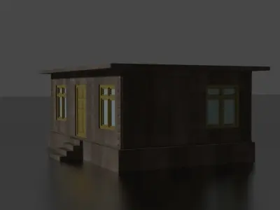 City house low-poly Low-poly 3D model 2