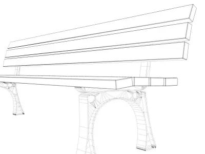 Urban Public Benches - city of Munich 3D model