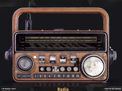 Radio 3D model shop