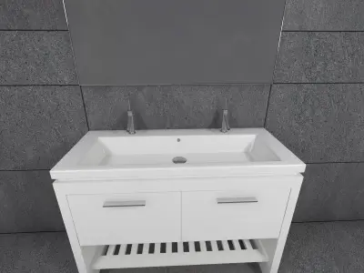 double sink 2nd floor  3D model