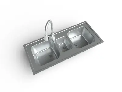 Kitchen Sink M10 Low-poly 3D model