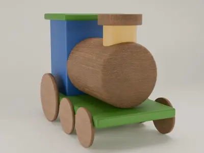 Toy train Free 3D model