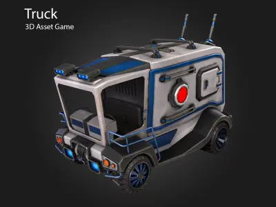 Truck Low-poly 3D model