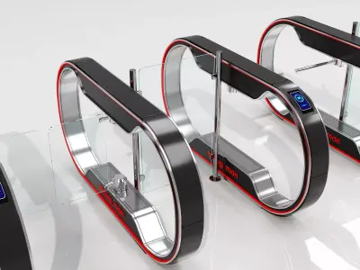 Automatic Turnstiles Gate 3D model