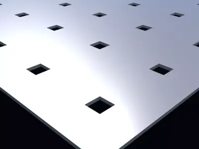 Perforated panel with 4 percent opening 25O109 3D model