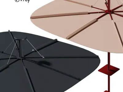 Infina UX garden parasol 3D model