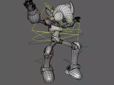 CHARACTER RIGG concept game  Low-poly 3D model