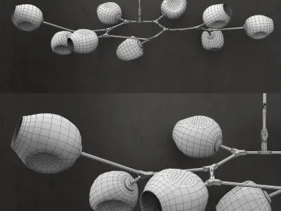 Collection Branching bubble 9 lamps 3 3D model