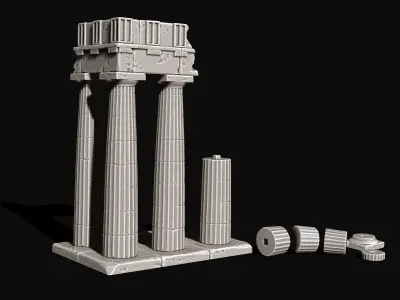 Partenon columns - Scenery for wargames - Diormas - Railway 3D print model