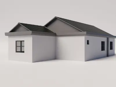 Medium sized house with modern design 3D model
