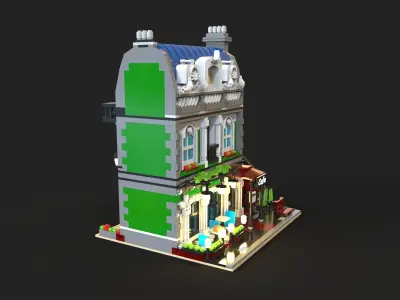 Lego Cafe Low-poly 3D model