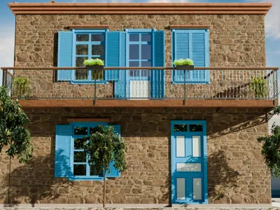 Mediterrenian House 01 3D model