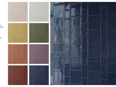 Subway and Square Tiles in Alternate Corridor Layout  Texture