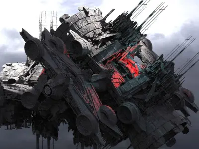 Horizon Deep space rig 6 crashed 3D model