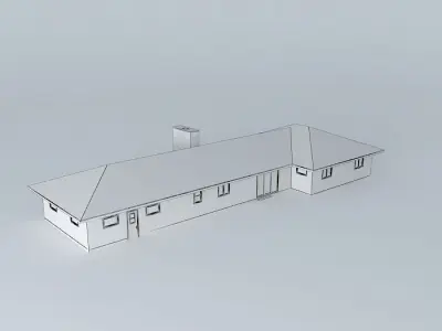House with roof Free 3D model
