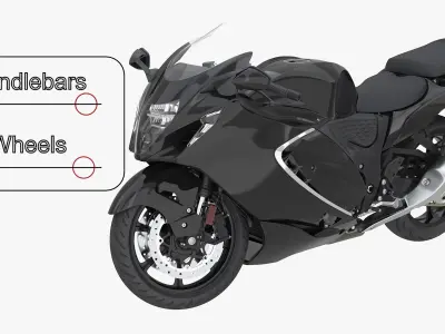  Sport Touring Superbike with Aggressive Styling Black Rigged 