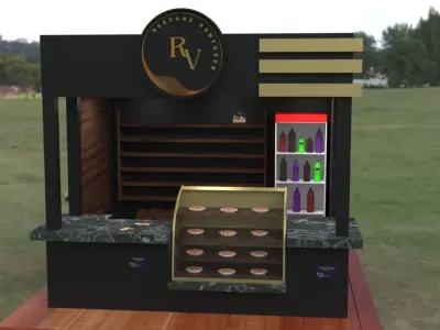 Immersive Small Shop Stall 3D Model Low-poly 3D model