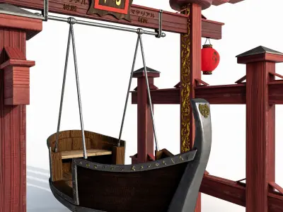 Japan swing boat 3D model