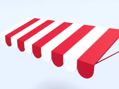 Canopy Awning Low-poly 3D model