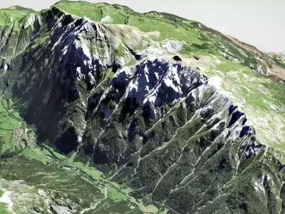 Mountain Calanda Glarus Alps Switzerland 3D model