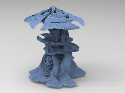 Wookie war tower 3D model