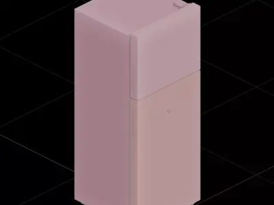Top Freezer Refrigerator 3D model