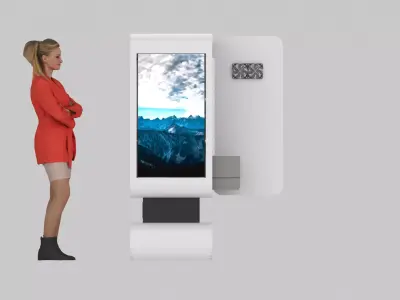 Modern Self Photo Kiosk Digital Selfie Studio 3D model