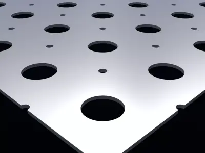 Perforated panel with 13 percent opening 25O141 3D model