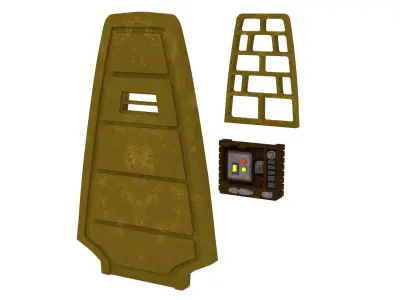 Jabbas Prison door 1-6 scale Hottoys 3D print model