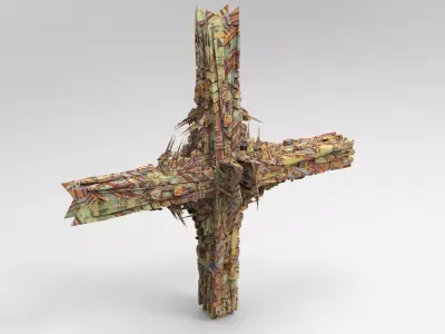 Rusted Alien Ship 4 3D model