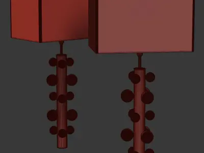 Pair of table Lamp by LA Studio  3D model