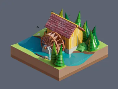 land 10A Low-poly 3D model