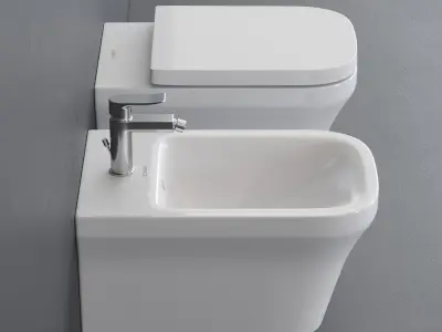 Duravit P3 Comforts Wall-Hung WC Low-poly 3D model