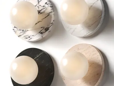 Blue print lighting - LUCIE FLUSH MOUNT 3D model