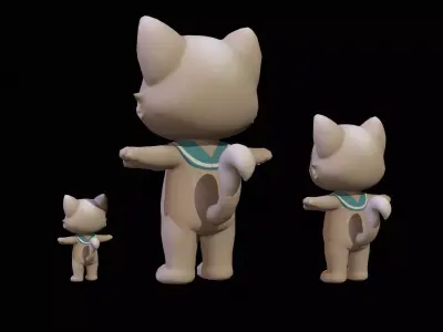 Cat8Pack3 Low-poly 3D model