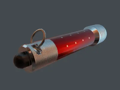 Survival Flashlight Low Poly Low-poly 3D model