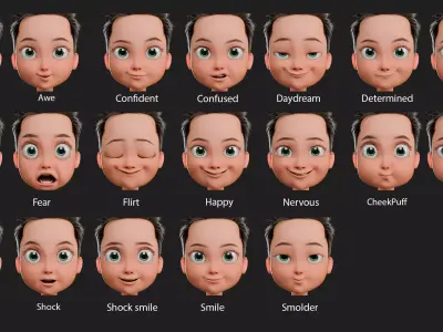  Cartoon Scifi Boy Low-poly 3D model