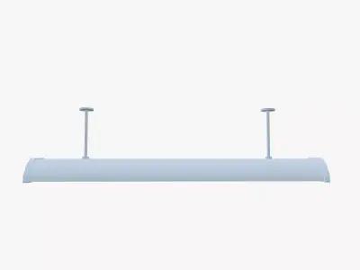 Industrial Tube Light Low-poly 3D model