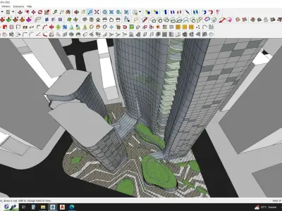 high rise building sketchup 3D model